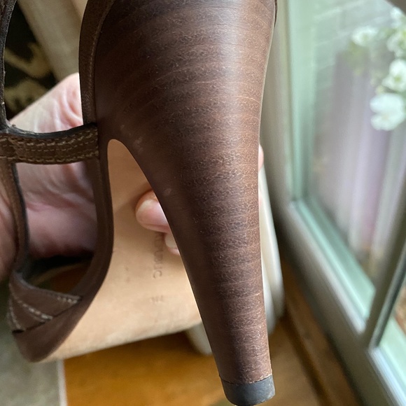 Banana Republic heels platform slingback brown 7.5 - Picture 15 of 16